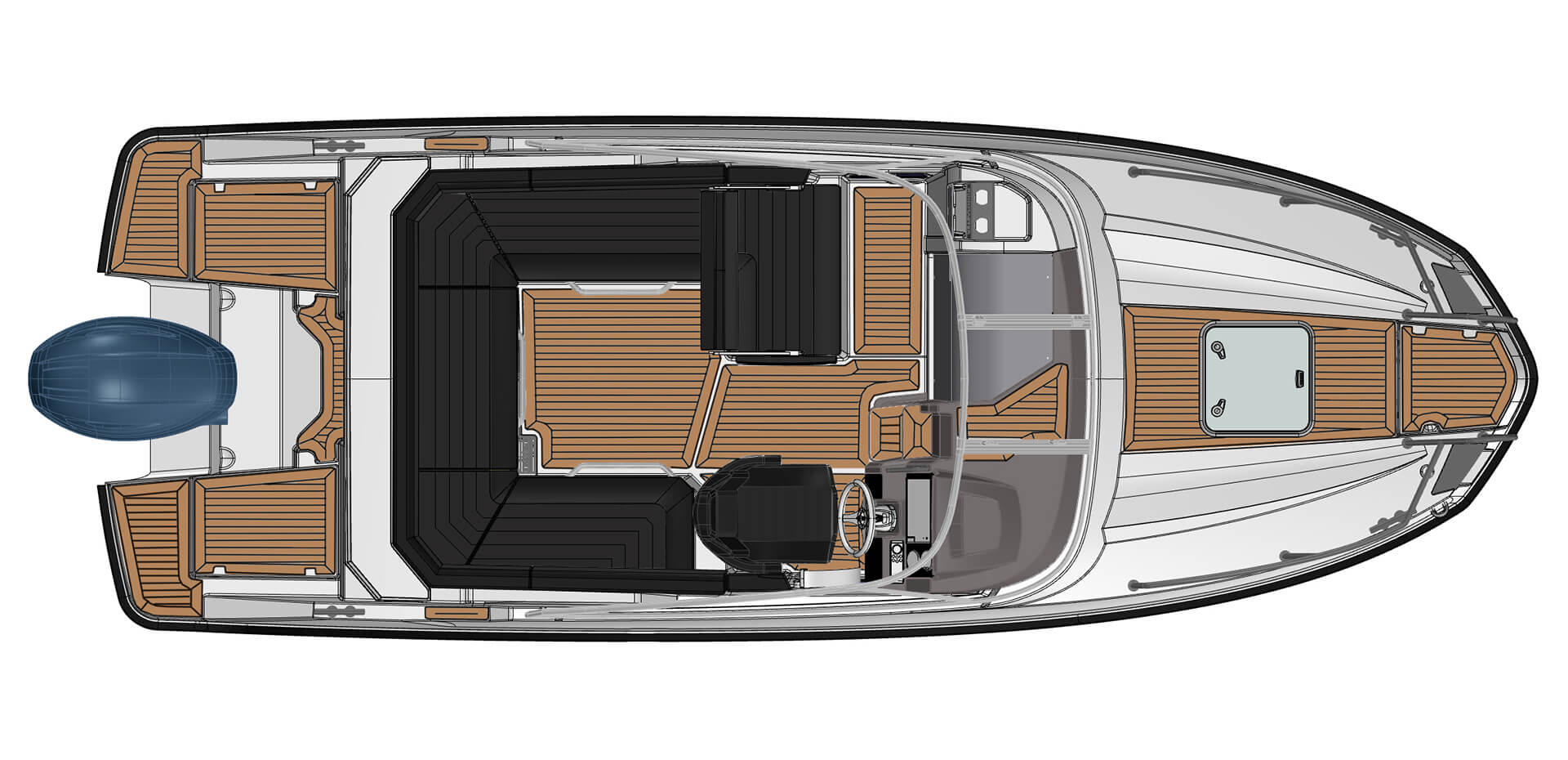 Finnmaster T 6 Day Cruiser Yerleşim Planı