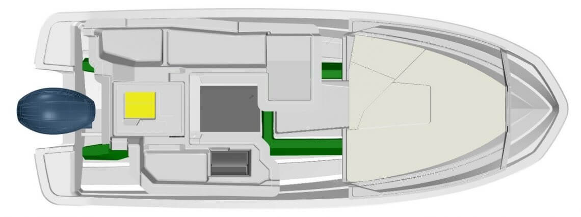 Finnmaster T 6 Day Cruiser Yerleşim Planı